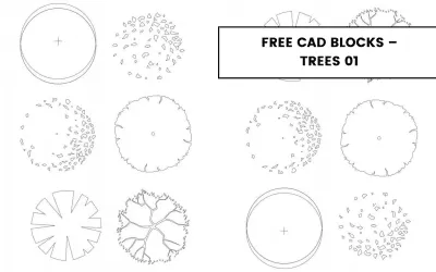 Free CAD Blocks – Trees 01