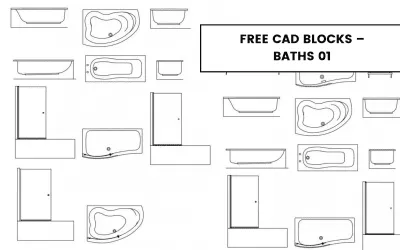 Free CAD Blocks – Baths 01