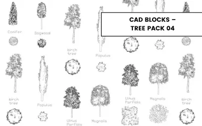 CAD Blocks – Tree Pack 04
