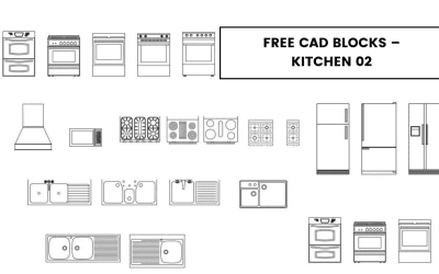 Free CAD Blocks – Kitchen 02