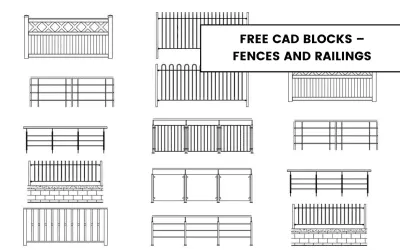 Free CAD Blocks – Fences and Railings