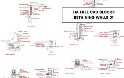 FIA Free CAD Blocks Retaining Walls 01