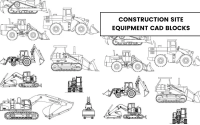 Construction Site Equipment CAD Blocks